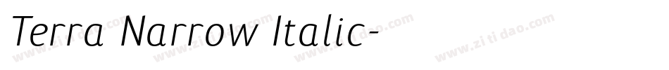 Terra Narrow Italic字体转换